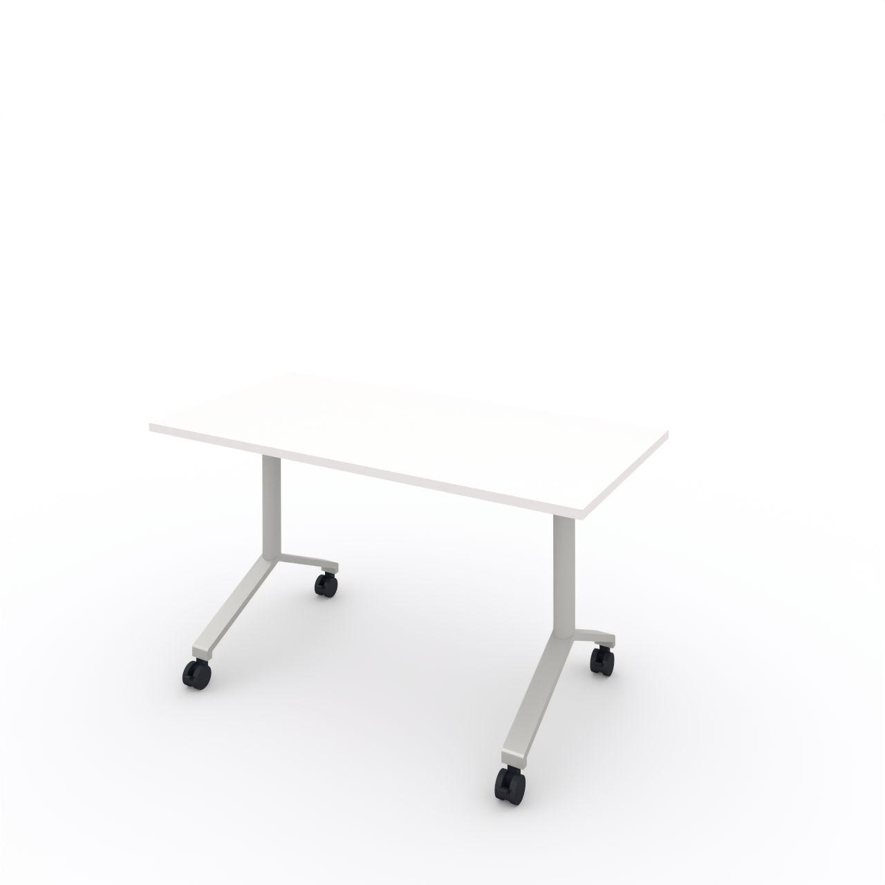 Tip Top Klapptisch Tip Top Klapptisch, fahrbar Tischplatte 25 mm Breite:1400 mm Tiefe:700 mm Höhe: 750 mm Gestell: Weißaluminium (ähnl. RAL 9006) Glanz 60-70% Tischplatte (Fläche): Standardweiß Tischplatte (Kante): Standardweiß