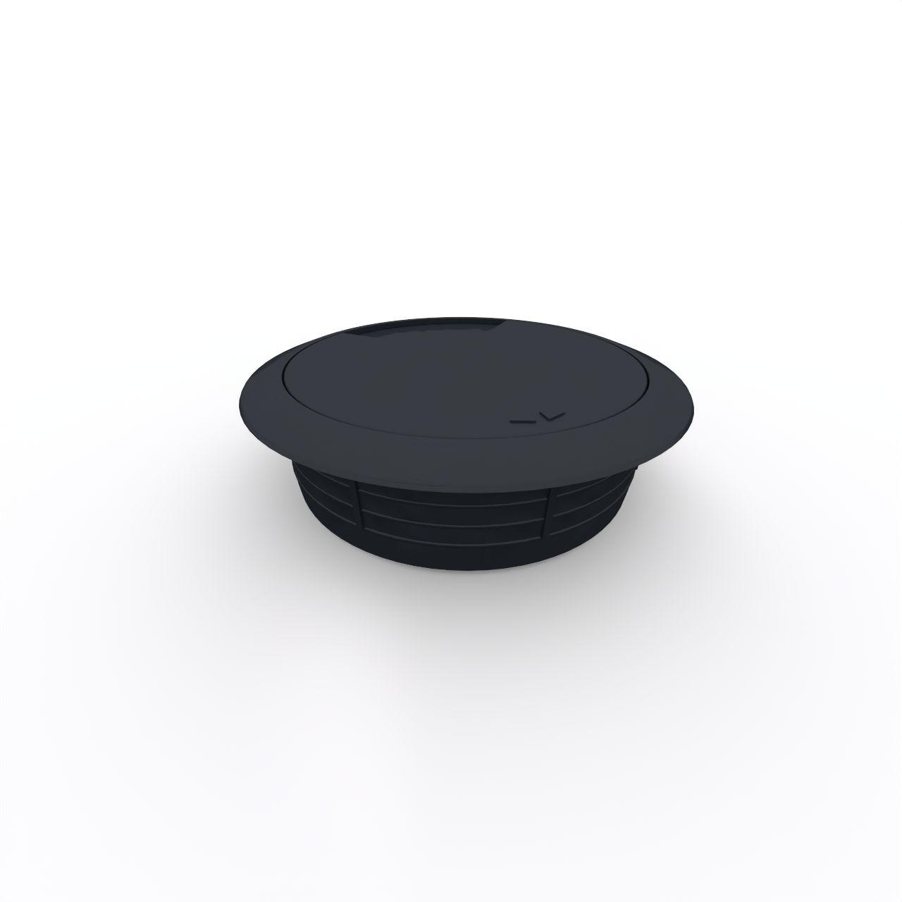 Kabeldurchlassdose ø80, schwarz Kabeldurchlassdose für Bohrloch Ø 80 mm Kunststoff schwarz