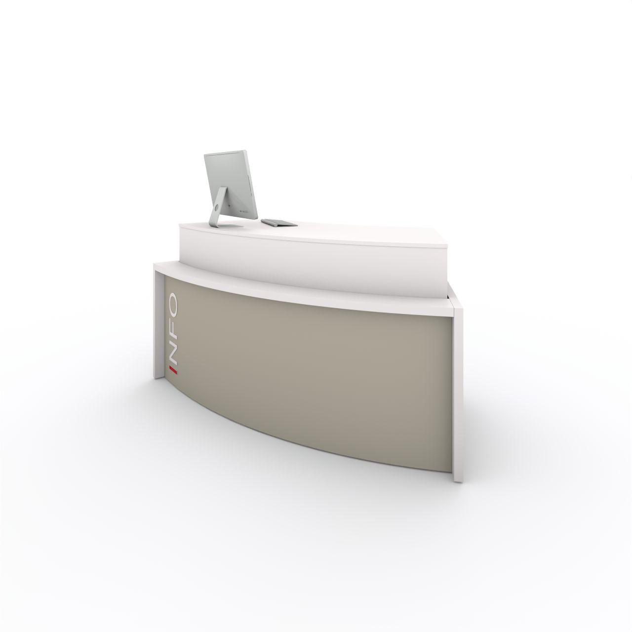 CHECK POINT WELCOME, Single-Liftheke 45° Check Point WELCOME Single-Lifttheke 45°, feststehende Front mit integriertem Kabelmanagement,Kabeldurchlass links und rechts, Thekenplatte für RFID geeignet Breite: 1960 mm Tiefe: 850 mm Höhe:750 mm Liftelement höhenverstellbar ca.700 - 1200 mm The