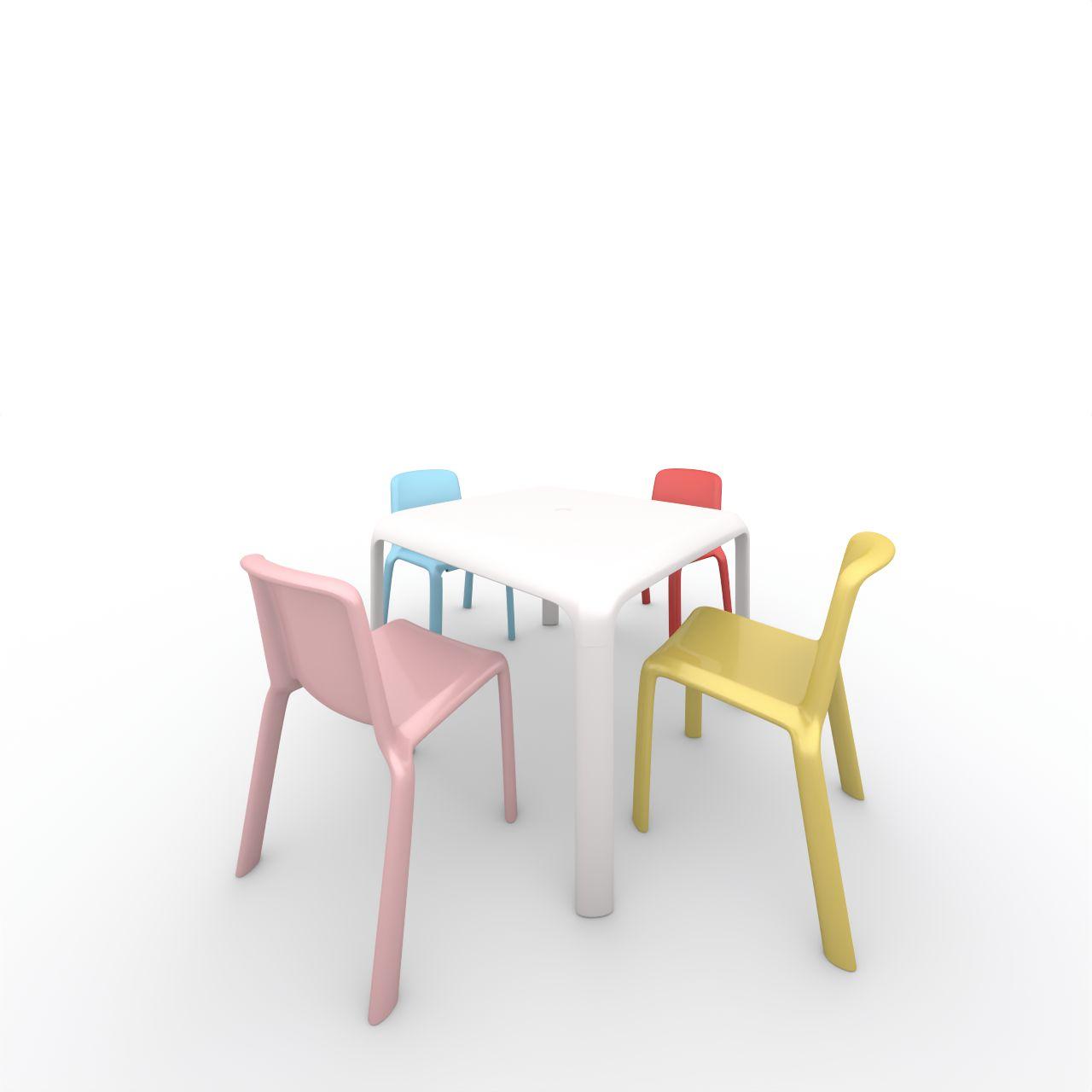 Kinderstuhl SNOW, Pedrali Kinderstuhl SNOW aus Kunststoff, stapelbar Breite: 420 mm Tiefe:450 mm Höhe: 625 mm Sitzhöhe: 350 mm Oberfläche: weiß (BI)