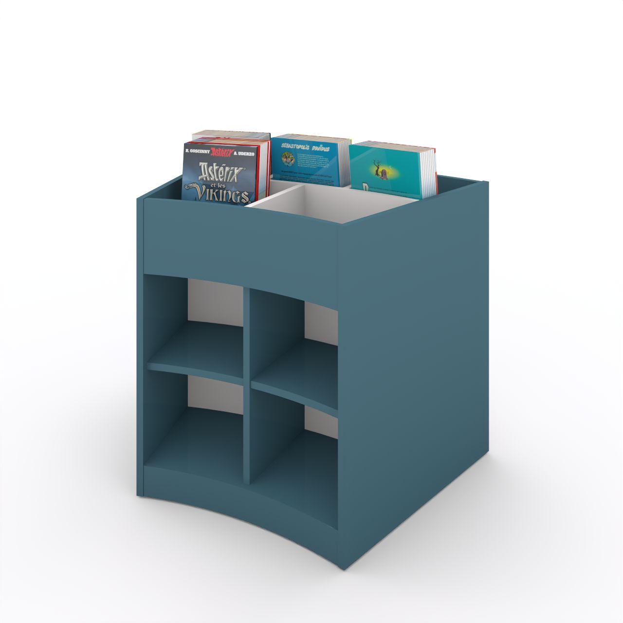 Büchertrog MARKET Radius, fest, H 805 mm MARKET Radius 13 Fächer, mit Sockel seitlich 8 Fächern mit höhenverstellbaren Fachboden, oben 1 fester und 3 bewegliche Fachteiler für bis zu 5 Fächer, inkl. Antirutschmatten Breite: 965 mm Tiefe:670 mm Höhe: 805 mm Oberfäche: HPL / Melaminharz Korpus