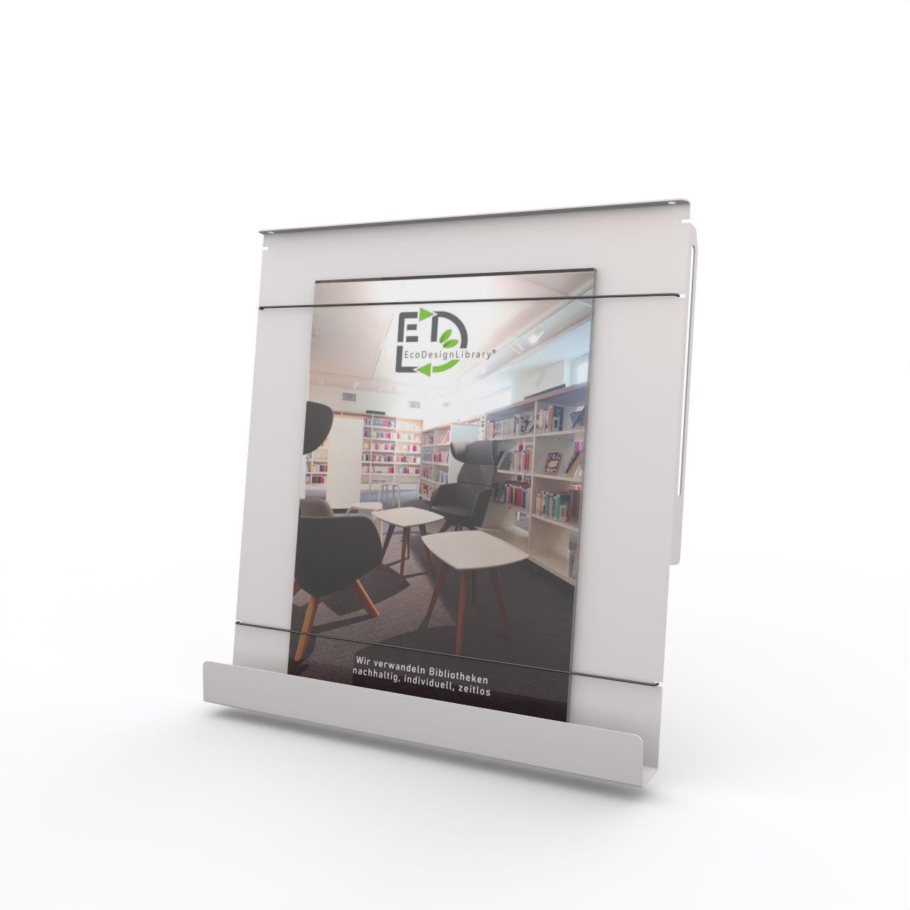 MAG-Tower Zeitschriftenturm mit Klappen MAG-Tower Zeitschriftenturm, fahrbar mit 12 Zeitschriftenklappen aus Metall, 3 Fächer übereinander Breite: 699 mm Tiefe:699 mm Höhe:1165 mm Stapelhöhe: ca.235 mm Oberflächen: Blenden: Dottergelb Korpus:Standardweiß Klappen: Standardweiß matt Lieferung