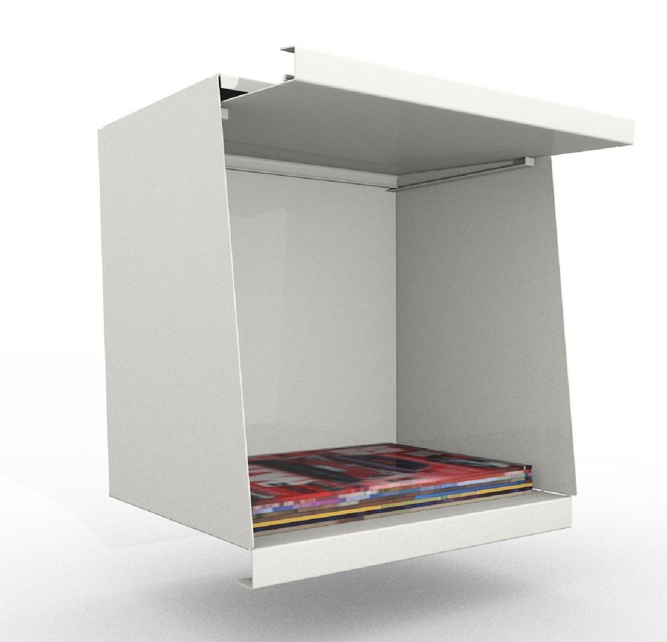 MAG BOX, Zeitschriftenbox für Magazine, 2 Stk MAG BOX, Zeitschriftenbox für Magazine MAG-BOX wird direkt auf den Fachboden Ihres Regals gestellt. Tiefe des Fachbodens 250 mm. Es ist eine komplette Zeitschriftenbox mit einer schrägen Klappe zur Präsentation der Zeitschrift. Diese Klappe ist mit zwei