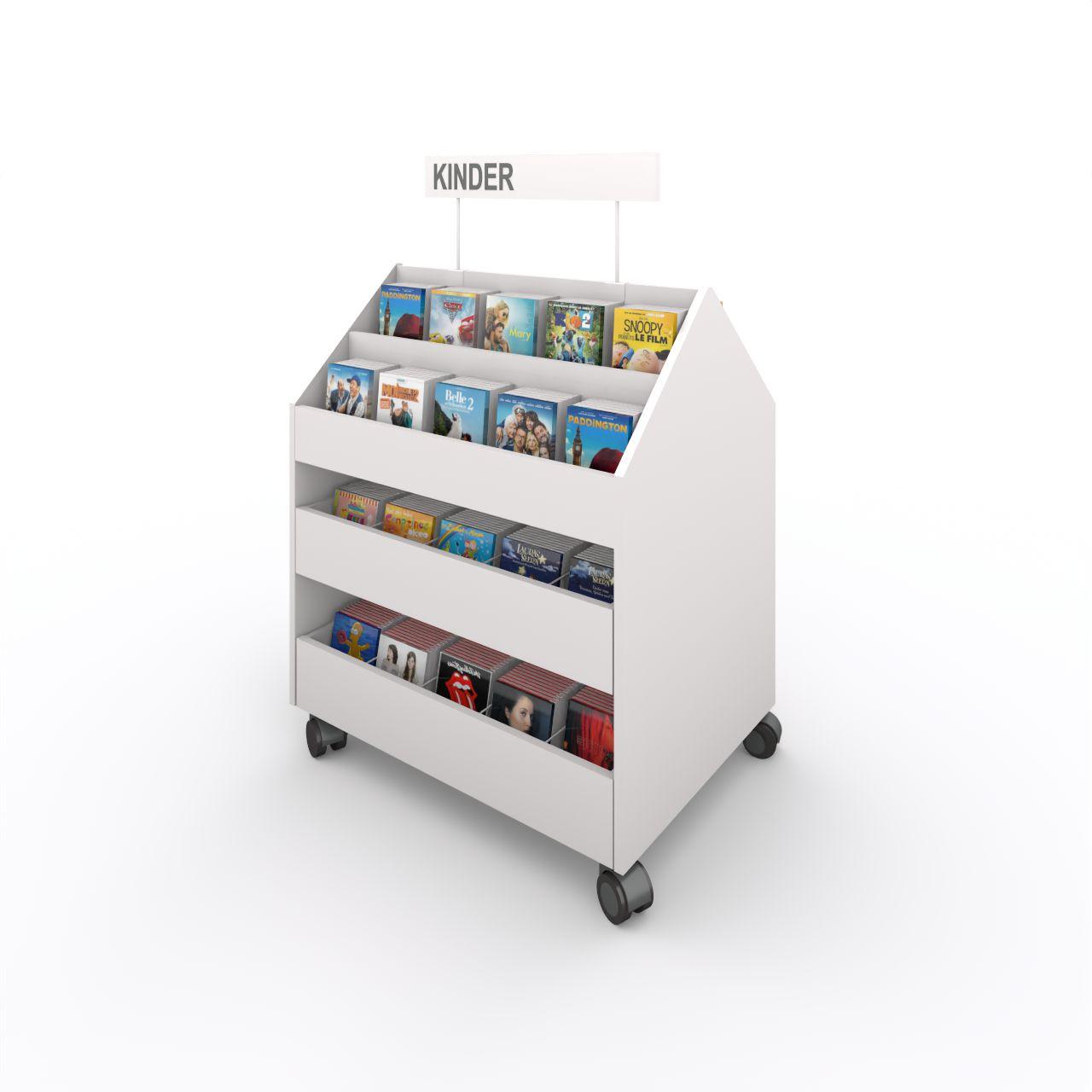 VILLAGE Media 2 Trog, doppelseitig, fahrbar VILLAGE Media 2, doppelseitig, fahrbar mit 2 abgestuften Fächer und 2 Schubladen je Seite, Antirustschmatte je Fach. 4 Lenkrolle mit Feststeller Breite: 908 mm Tiefe:670 mm Höhe:1115 mm Oberflächen: Korpus: Standardweiß Frontblende:Standardweiß Mittel