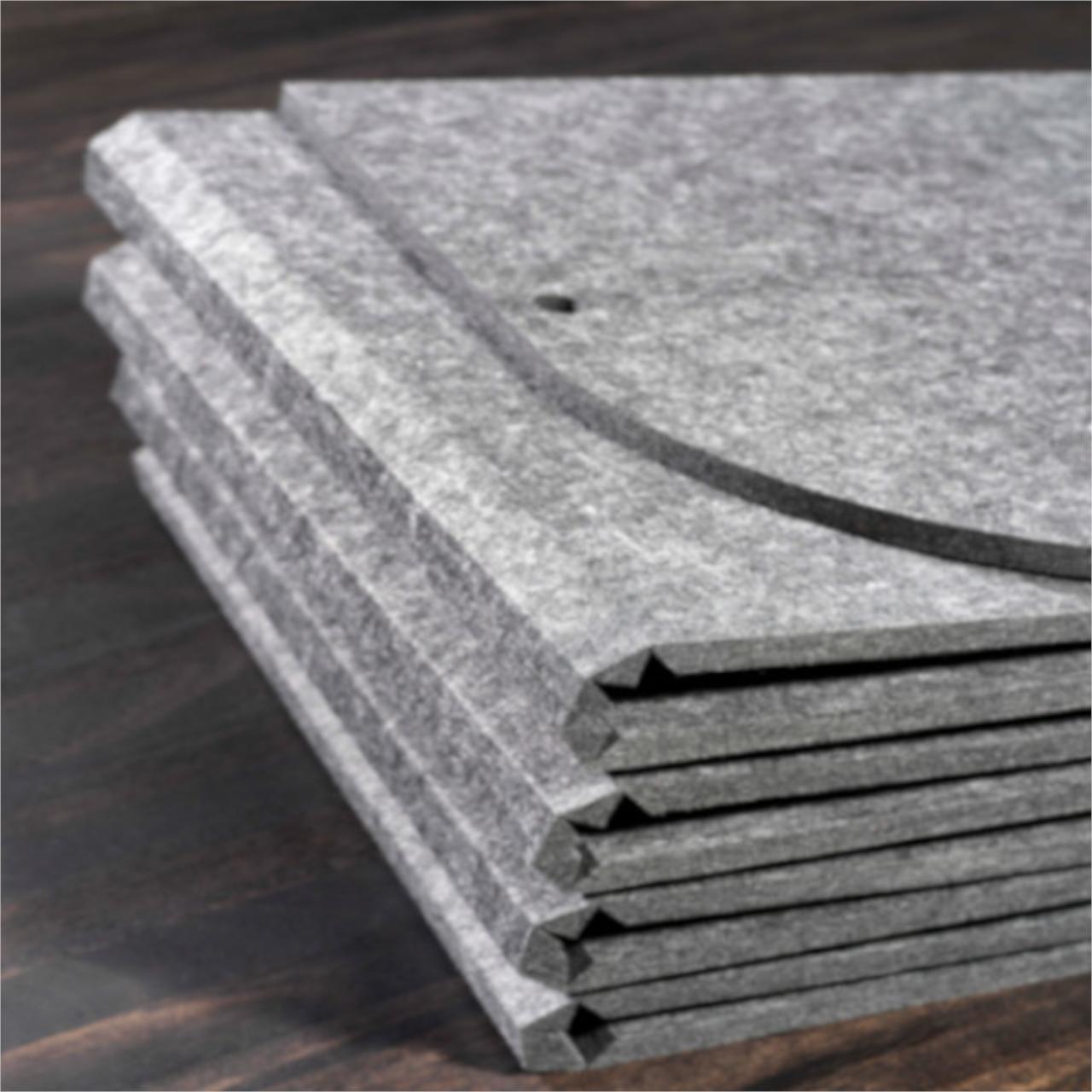 Foldit Tischtrennwand groß Tischtrennwand groß aus gepresstem Filz mit 100 % recycelten Polyesterfasern Breite: 900 mm Tiefe:400 mm Höhe: 420 mm Farbe: Dunkelgrau