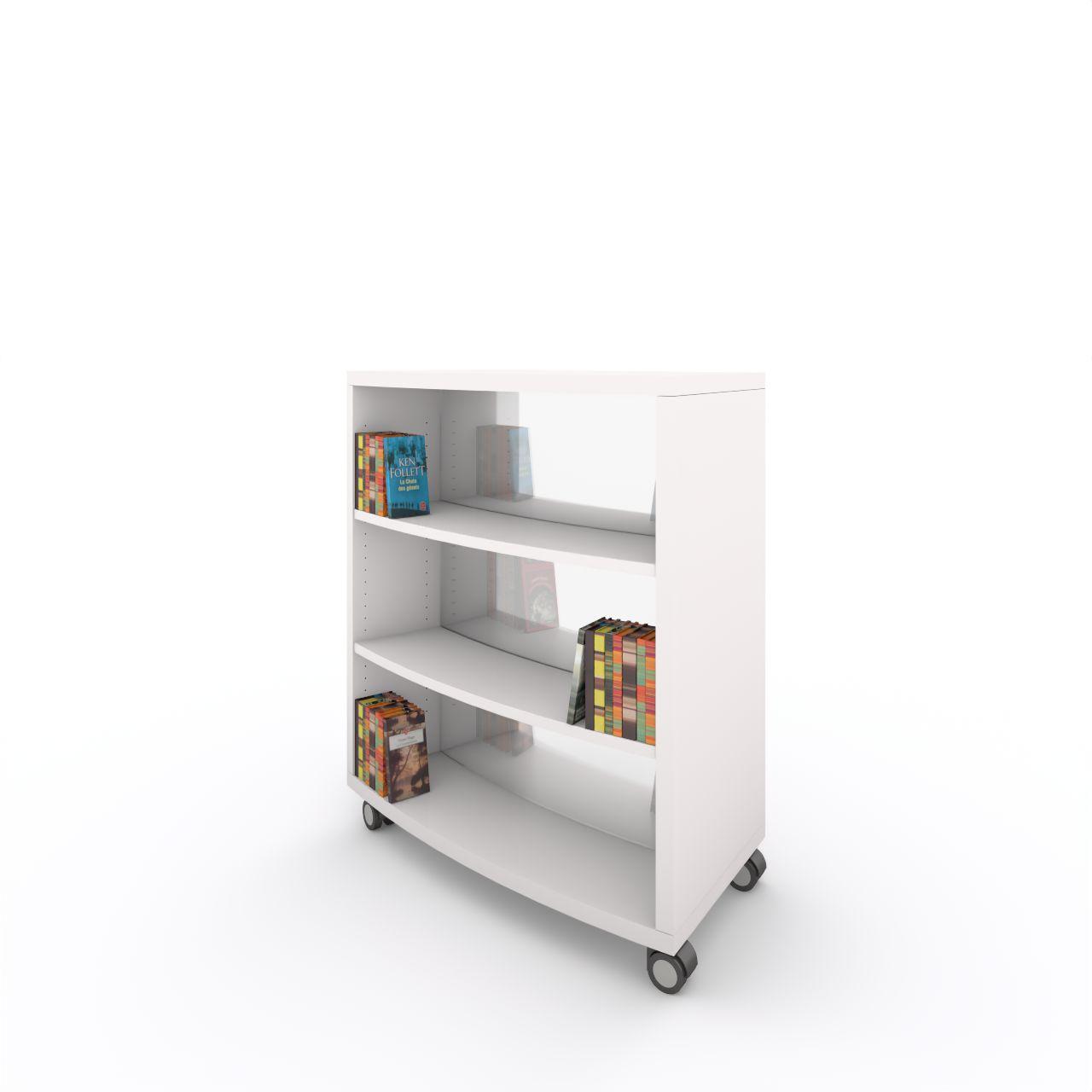 Nova RUND mobile 1 Sektion Nova RUND mobile, 1 Sektion, Korpus fest verleimt incl. 2 Fachböden je Seite Breite:1062 mm Tiefe:530 mm Höhe:1201 mm Oberflächen: Außenseiten:Standardweiß Fachböden:Standardweiß Fachbodenvorderkante: Standardweiß Bodenplatte:Standardweiß Kanten Bodenp