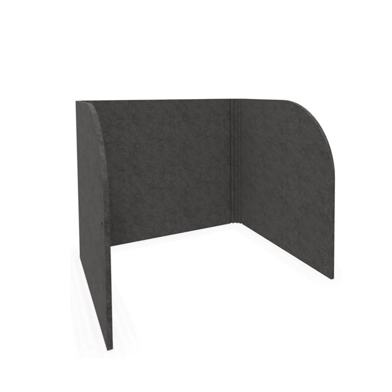 Foldit Tischtrennwand klein Tischtrennwand klein aus gepresstem Filz mit 100 % recycelten Polyesterfasern Breite: 500 mm Tiefe:400 mm Höhe: 420 mm Farbe: Dunkelgrau