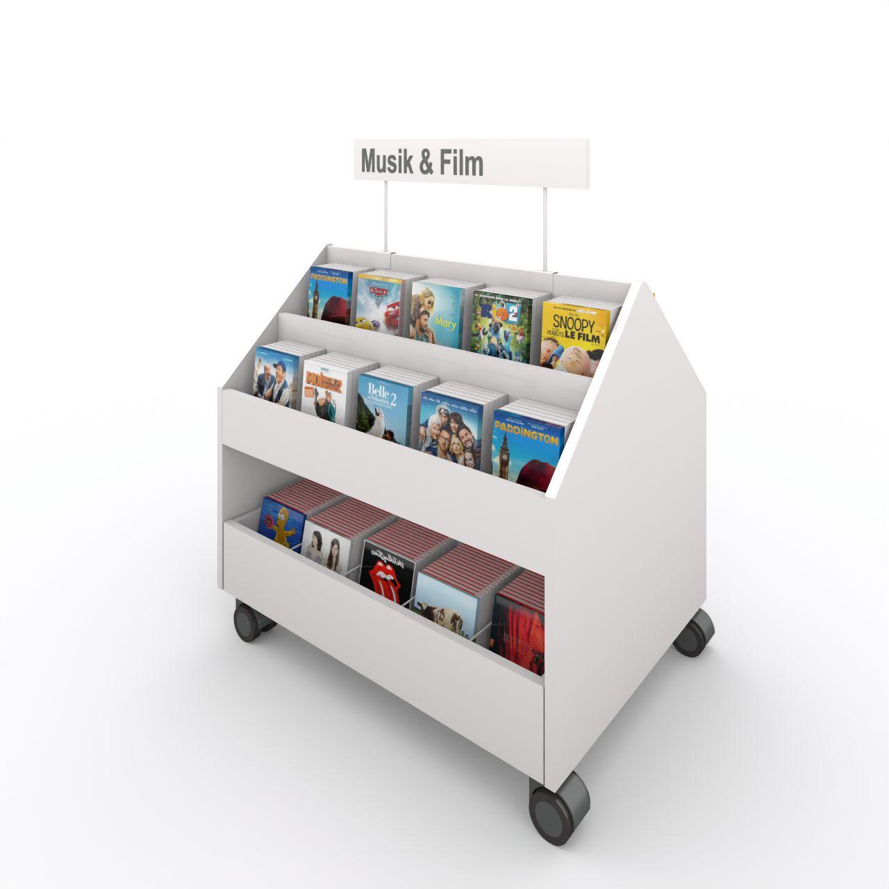 VILLAGE Media 1 Trog, doppelseitig, fahrbar VILLAGE Media 1, doppelseitig, fahrbar mit 2 abgestuften Fächer und 1 Schublade je Seite, Antirustschmatte je Fach. 4 Lenkrolle mit Feststeller Länge: 908 mm Breite:670 mm Höhe:865 mm Oberfläche: Korpus: Standardweiß Blende: Standardweiß Mittelwand: St