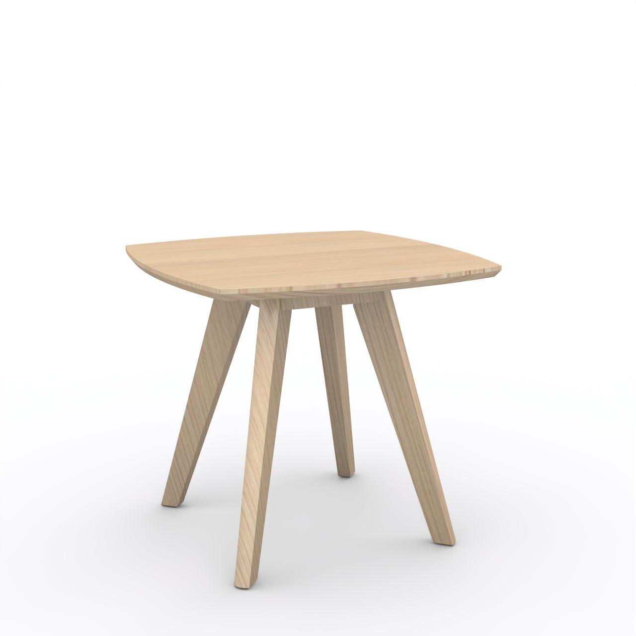 Witty Tisch, Gest. Eiche, Platte Eiche, H470 Witty Tisch, Gestell und Platte in Eiche Breite: 560 mm Tiefe:560 mm Höhe: 470 mm