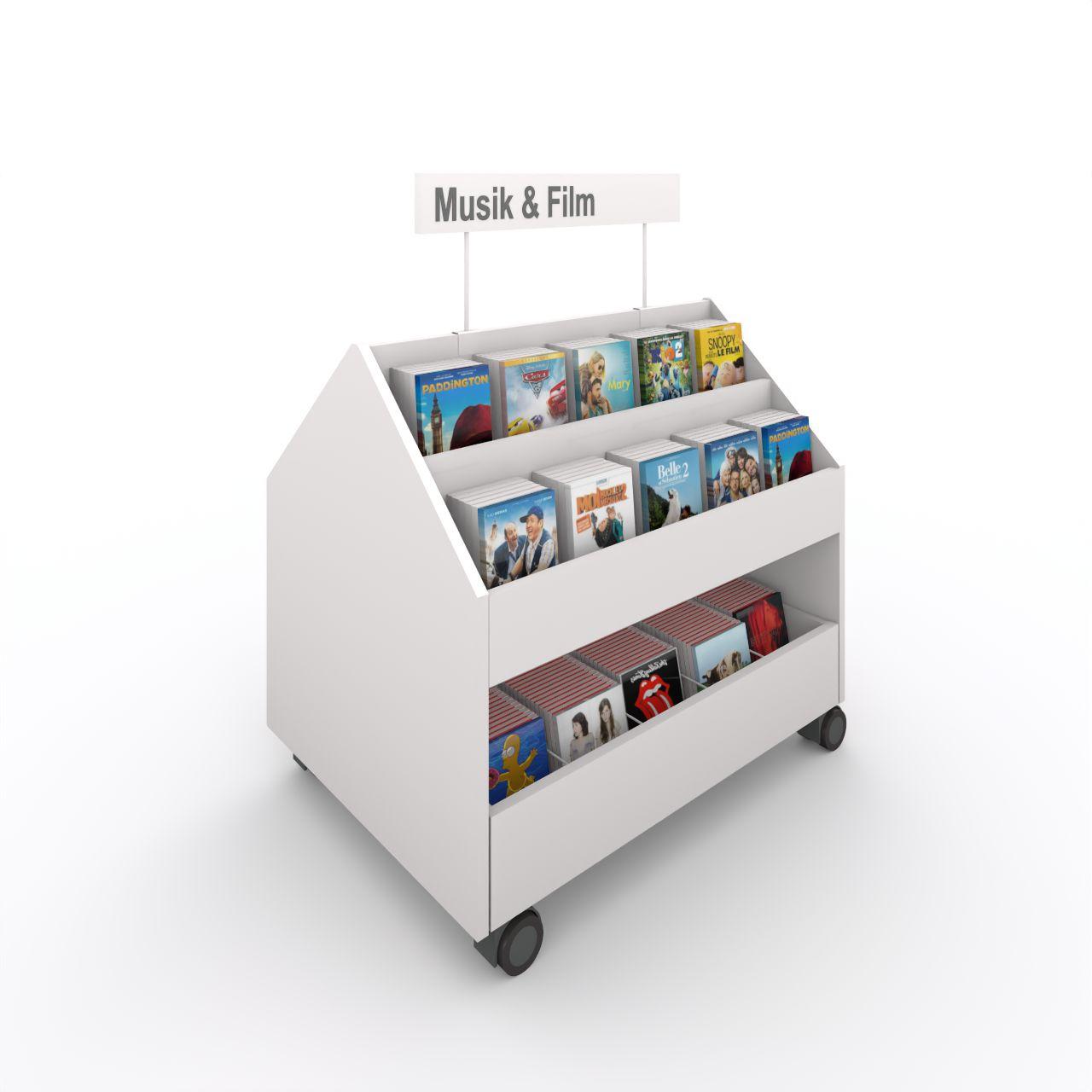 VILLAGE Media 1 Trog, doppelseitig, fahrbar VILLAGE Media 1, doppelseitig, fahrbar mit 2 abgestuften Fächer und 1 Schublade je Seite, Antirustschmatte je Fach. 4 Lenkrolle mit Feststeller Länge: 908 mm Breite:670 mm Höhe:865 mm Oberfläche: Korpus: Standardweiß Blende: Standardweiß Mittelwand: St