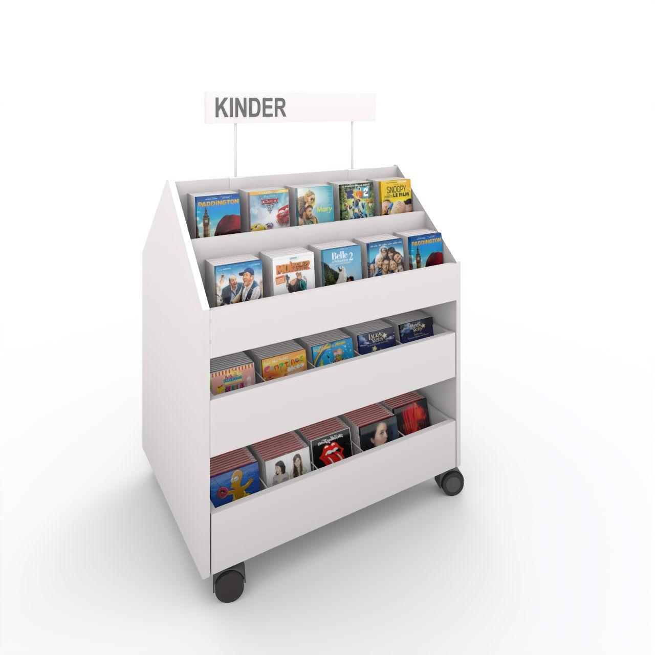 VILLAGE Media 2 Trog, doppelseitig, fahrbar VILLAGE Media 2, doppelseitig, fahrbar mit 2 abgestuften Fächer und 2 Schubladen je Seite, Antirustschmatte je Fach. 4 Lenkrolle mit Feststeller Breite: 908 mm Tiefe:670 mm Höhe:1115 mm Oberflächen: Korpus: Standardweiß Frontblende:Standardweiß Mittel